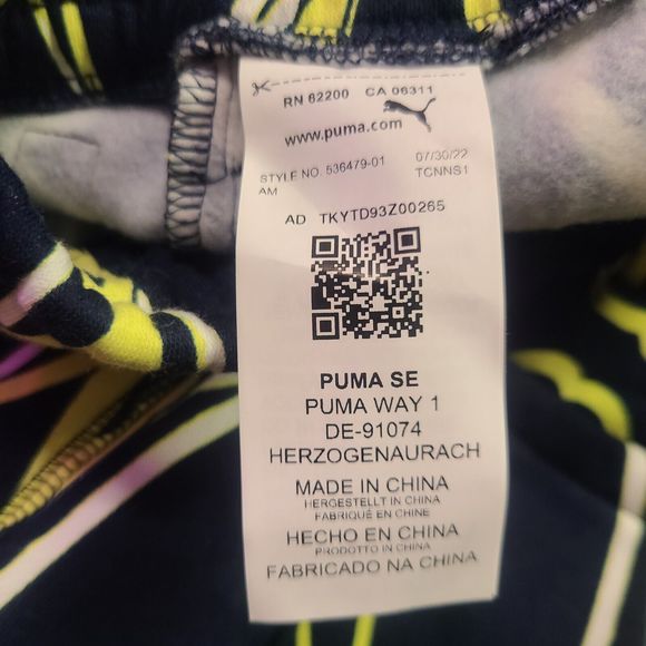 Puma Pants Mens Size XL Run It Back Printed Basketball Pants Dark Blue 536479-01 - Picture 14 of 14